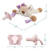 imageDr Browns Baby Lovey Pacifier and Teether Holder Deer with Pink HappyPaci 100 Silicone 06m Packaging May VaryDeer