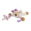imageDr Browns Baby Lovey Pacifier and Teether Holder Deer with Pink HappyPaci 100 Silicone 06m Packaging May VaryDeer