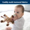 imageDr Browns Baby Lovey Pacifier and Teether Holder Deer with Pink HappyPaci 100 Silicone 06m Packaging May VaryGiraffe