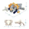 imageDr Browns Baby Lovey Pacifier and Teether Holder Deer with Pink HappyPaci 100 Silicone 06m Packaging May VaryTriceratops