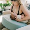 imageDr Browns Feeding and Nursing Lap Support Pillow with Cover Premium Memory Foam Responsive Firm Support Gentle BeigeLight Gray