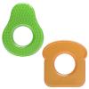 imageDr Browns AquaCool WaterFilled Teether Cooling Teether Toy for Babies Soothes Sore Gums Avocado Toast Shapes BPA Free 3m 2PackAvocado Toast  2Pack