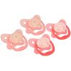 imageDr Browns PreVent Orthodontic Baby Pacifier Suction Free Air Channel Contoured Butterfly Shield is Gentle on Face Made in USA Stage 2 618m 4Pack Glow in the Dark  Pink