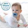 imageDr Browns HappyPaci 100 Silicone Baby Pacifier Contoured OnePiece Design White Blue Light Blue 06m BPAFree 6 Pack