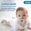 imageDr Browns HappyPaci 100 Silicone Baby Pacifier Contoured OnePiece Design White Blue Light Blue 06m BPAFree 6 Pack