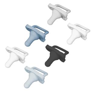 imageDr Browns HappyPaci 100 Silicone Newborn Baby Pacifiers 06 Months BPA Free White Blue Light Blue Black and Cool Gray 6 Pack6Pack  BlackGrayWhite  BlueLight BlueWhite