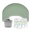 imageDr Browns OnTheGo Feeding Bundle Storm Green Nursing Pillow  Milk Powder Formula Dispenser with SnapOn Lid  4Pack WideNeck Bottle 5 oz L13Piece Set