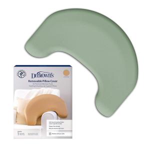 imageDr Browns Always Ready Bundle Storm Green Nursing Pillow  Gentle Beige Cover  2Piece Set