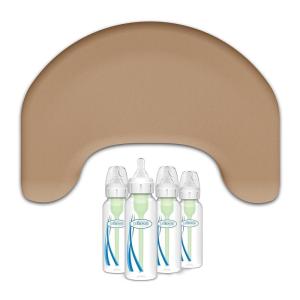 imageDr Browns Feeding Comfort Bundle Gentle Beige Nursing Pillow  4Pack AntiColic Bottle 8 oz L12Piece Set