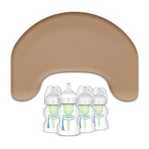 imageDr Browns Feeding Comfort Bundle Gentle Beige Nursing Pillow  4Pack WideNeck Bottle 5 oz L12Piece Set