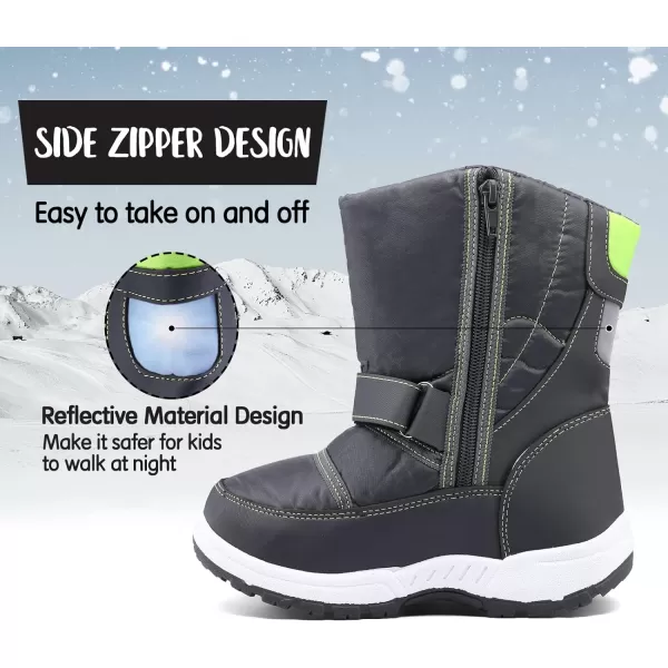 K KomForme Boys Girls Snow Boots Waterproof Winter Outdoor Boots