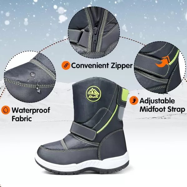 K KomForme Boys Girls Snow Boots Waterproof Winter Outdoor Boots