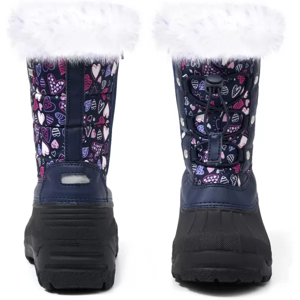 K KomForme Boys &amp; Girls Snow Boots Insulated Fur Lined Warm Anti-Slip Waterproof Winter Boot 