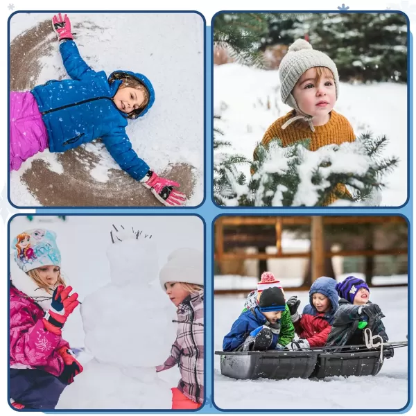 K KomForme Boys &amp; Girls Snow Boots Warm Anti-Slip Outdoor Winter Shoes 