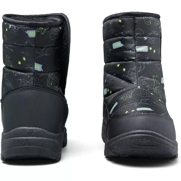 K KomForme Boys &amp; Girls Snow Boots Warm Anti-Slip Outdoor Winter Shoes 