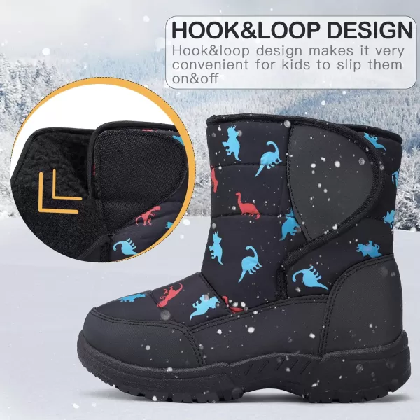 K KomForme Boys &amp; Girls Snow Boots Warm Anti-Slip Outdoor Winter Shoes 