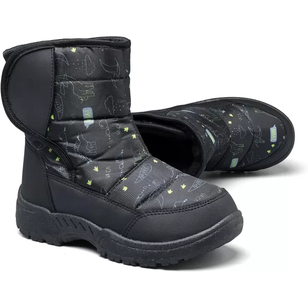 K KomForme Boys &amp; Girls Snow Boots Warm Anti-Slip Outdoor Winter Shoes 