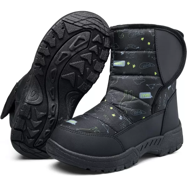 K KomForme Boys &amp; Girls Snow Boots Warm Anti-Slip Outdoor Winter Shoes 