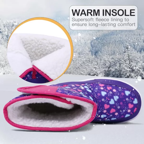 K KomForme Boys &amp; Girls Snow Boots Warm Anti-Slip Outdoor Winter Shoes 