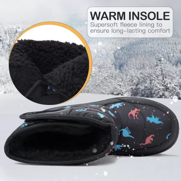 K KomForme Boys &amp; Girls Snow Boots Warm Anti-Slip Outdoor Winter Shoes 