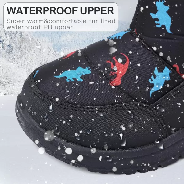 K KomForme Boys &amp; Girls Snow Boots Warm Anti-Slip Outdoor Winter Shoes 
