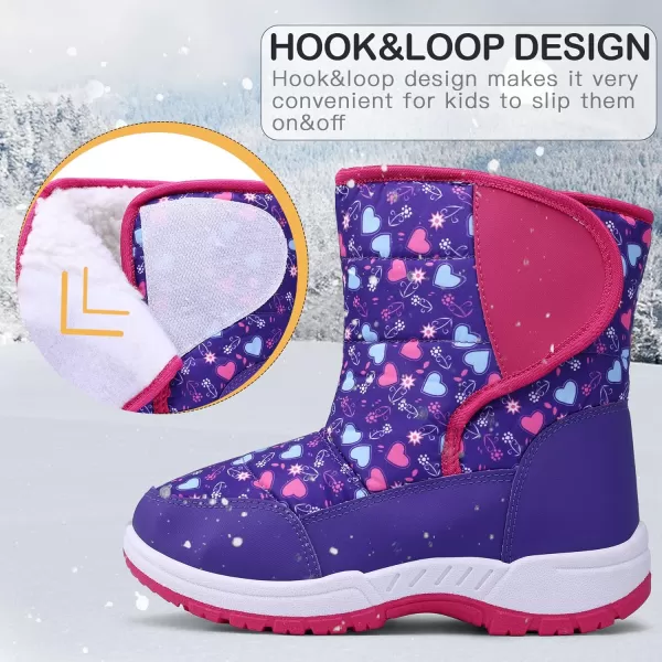 K KomForme Boys &amp; Girls Snow Boots Warm Anti-Slip Outdoor Winter Shoes 
