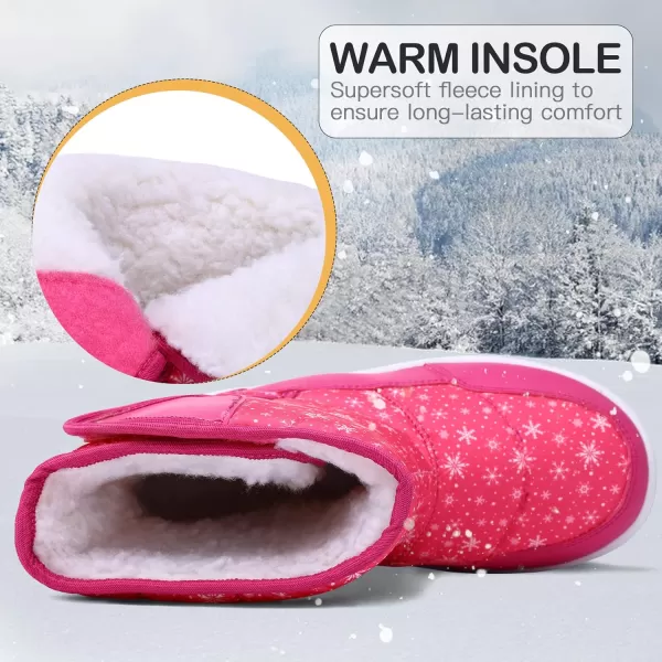 K KomForme Boys &amp; Girls Snow Boots Warm Anti-Slip Outdoor Winter Shoes 