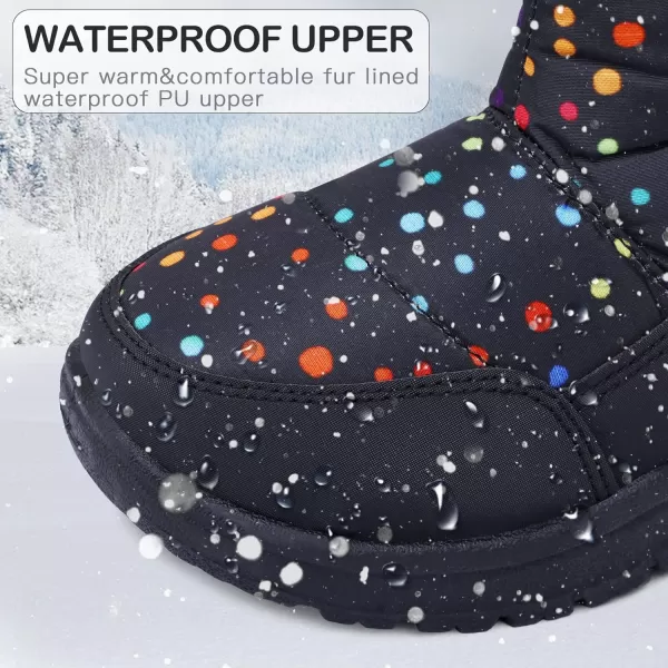 K KomForme Boys &amp; Girls Snow Boots Warm Anti-Slip Outdoor Winter Shoes 