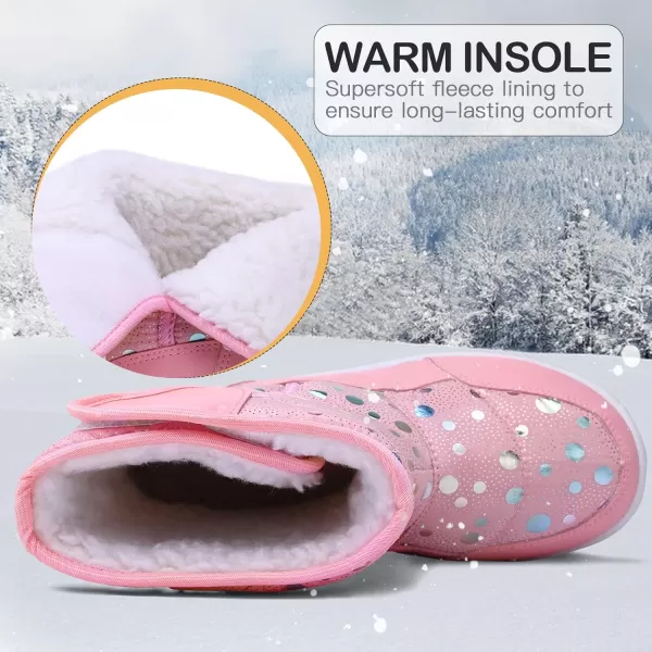 K KomForme Boys &amp; Girls Snow Boots Warm Anti-Slip Outdoor Winter Shoes 