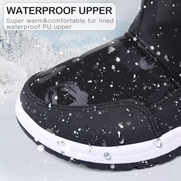 K KomForme Boys &amp; Girls Snow Boots Warm Anti-Slip Outdoor Winter Shoes 