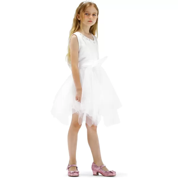 K KomForme Girl's Dress Shoes Mary Jane Glitter 1.5in Low Heel Wedding Party Princess Shoes for Toddler/Little/Big Kids