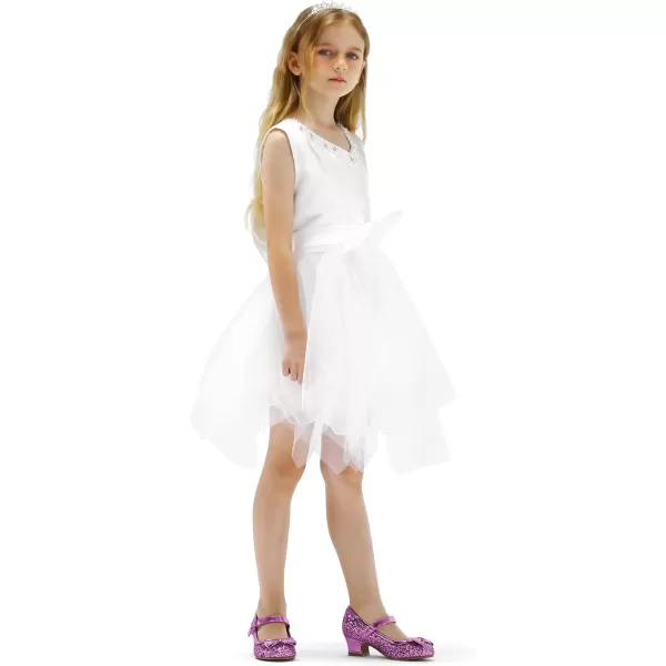 K KomForme Girl's Dress Shoes Mary Jane Glitter 1.5in Low Heel Wedding Party Princess Shoes for Toddler/Little/Big Kids