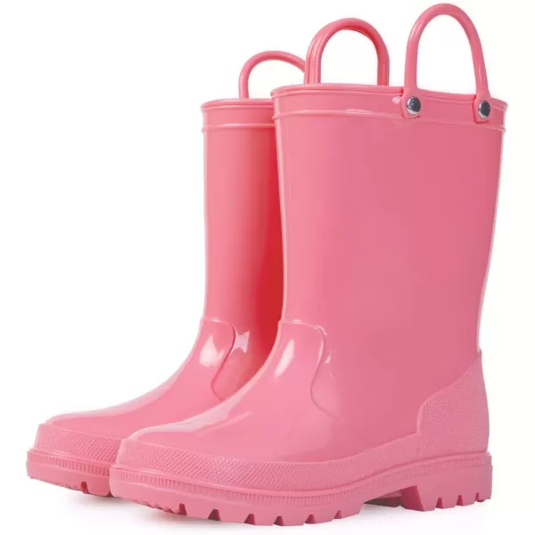K KomForme Kids Rain Boots, Toddler Girls &amp; Boys Rain Boots Waterproof Memory Foam Insole and Easy-on Handles