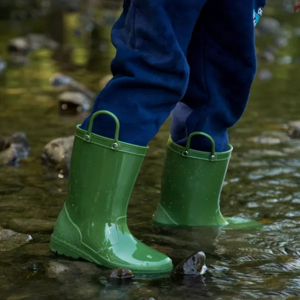K KomForme Kids Rain Boots, Toddler Girls &amp; Boys Rain Boots Waterproof Memory Foam Insole and Easy-on Handles