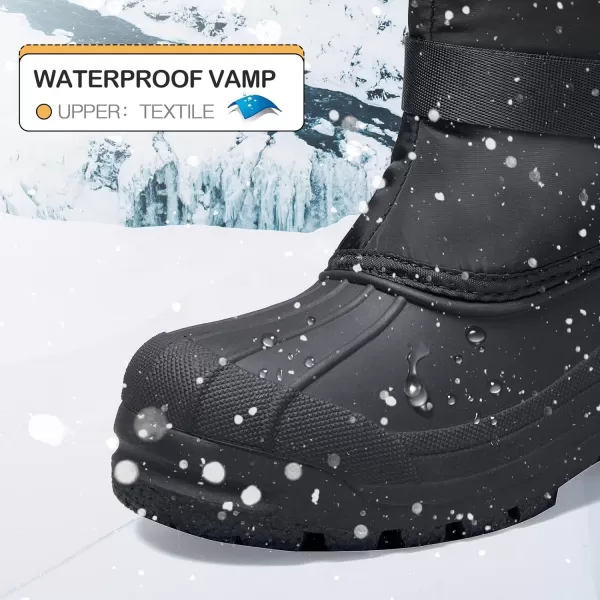 K KomForme Snow Boots for Boys &amp; Girls Warm Waterproof Slip Resistant Winter Shoes 