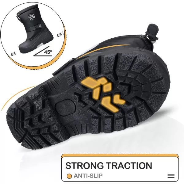 K KomForme Snow Boots for Boys &amp; Girls Warm Waterproof Slip Resistant Winter Shoes 