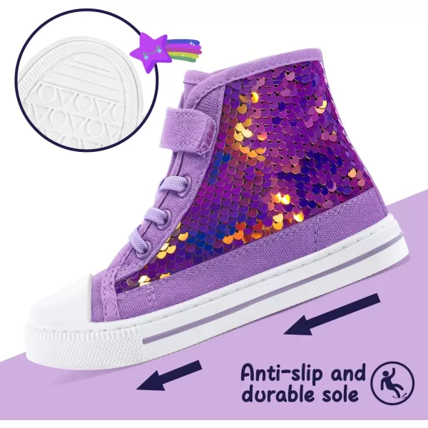 K KomForme Toddler Boys and Girls Sneakers Canvas High Top Sneakers Kids Walking Shoes