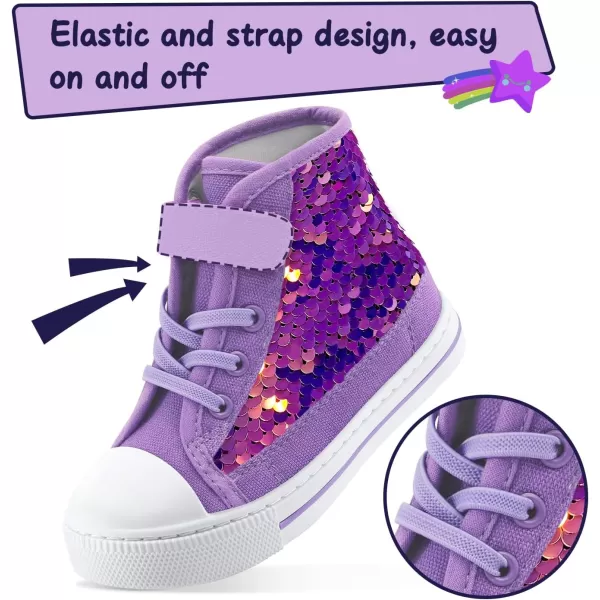 K KomForme Toddler Boys and Girls Sneakers Canvas High Top Sneakers Kids Walking Shoes