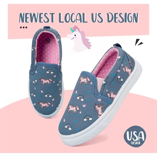 K KomForme Toddler Girls &amp; Boys Slip On Canvas Sneakers Moccasins Kids Tennis Shoes