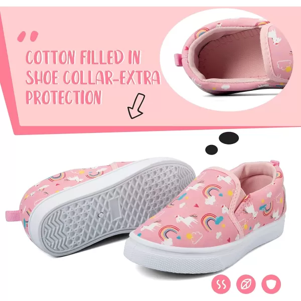 K KomForme Toddler Girls &amp; Boys Slip On Canvas Sneakers Moccasins Kids Tennis Shoes