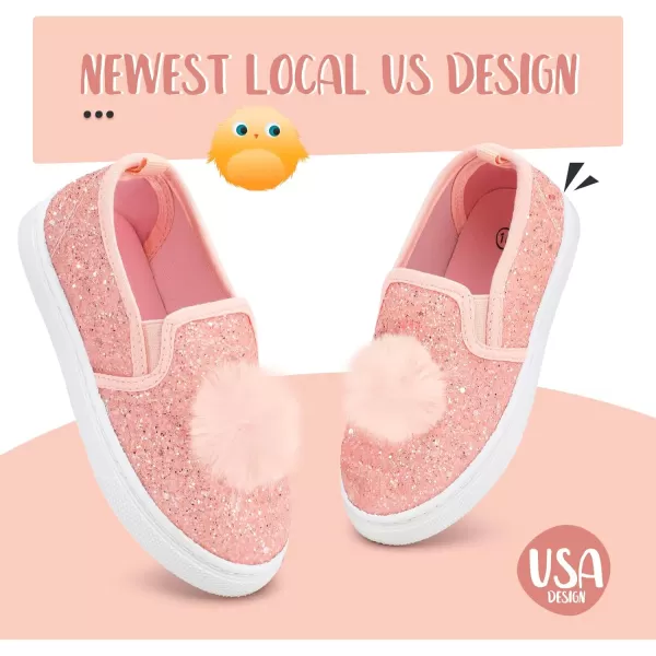 K KomForme Toddler Girls &amp; Boys Slip On Canvas Sneakers Moccasins Kids Tennis Shoes