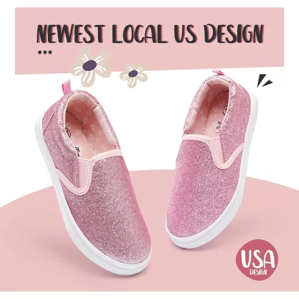 K KomForme Toddler Girls &amp; Boys Slip On Canvas Sneakers Moccasins Kids Tennis Shoes