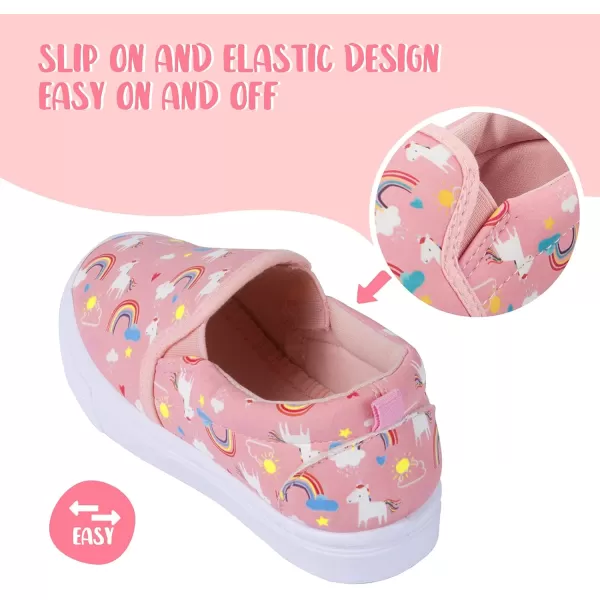 K KomForme Toddler Girls &amp; Boys Slip On Canvas Sneakers Moccasins Kids Tennis Shoes