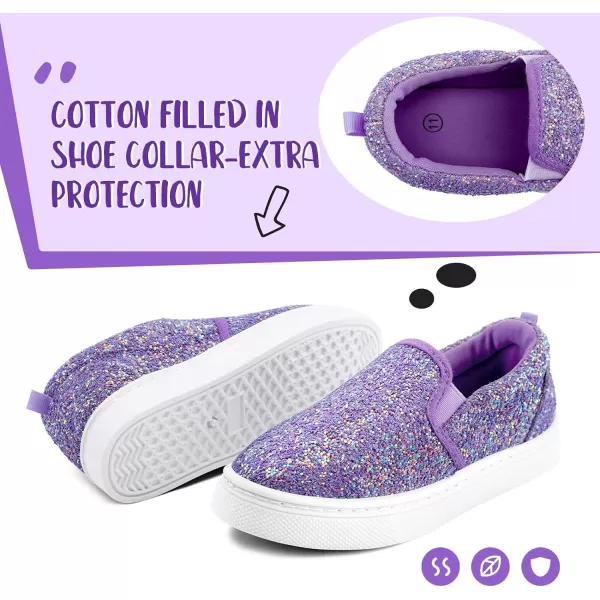 K KomForme Toddler Girls &amp; Boys Slip On Canvas Sneakers Moccasins Kids Tennis Shoes