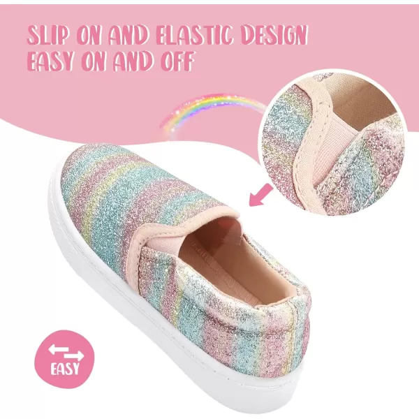 K KomForme Toddler Girls &amp; Boys Slip On Canvas Sneakers Moccasins Kids Tennis Shoes