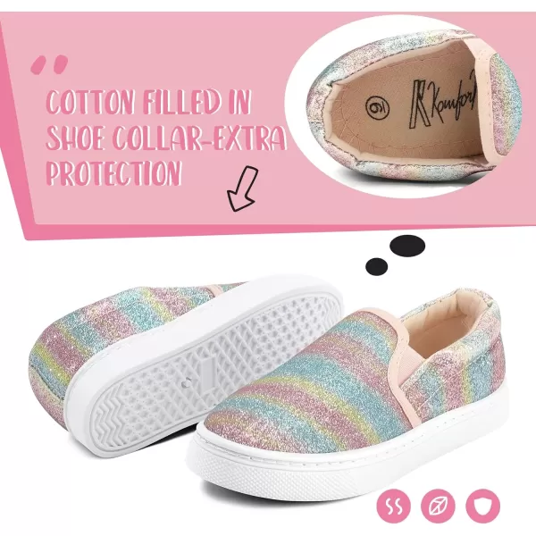 K KomForme Toddler Girls &amp; Boys Slip On Canvas Sneakers Moccasins Kids Tennis Shoes