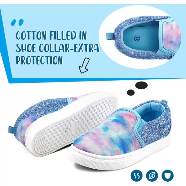K KomForme Toddler Girls &amp; Boys Slip On Canvas Sneakers Moccasins Kids Tennis Shoes