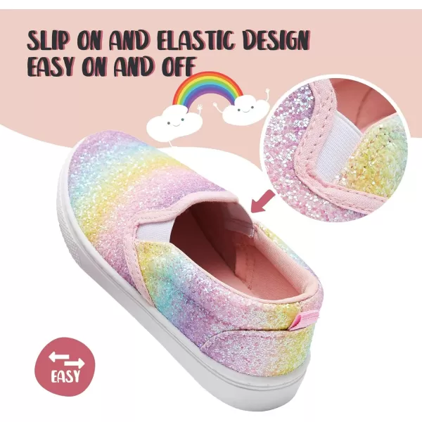 K KomForme Toddler Girls &amp; Boys Slip On Canvas Sneakers Moccasins Kids Tennis Shoes