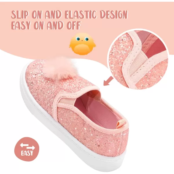 K KomForme Toddler Girls &amp; Boys Slip On Canvas Sneakers Moccasins Kids Tennis Shoes