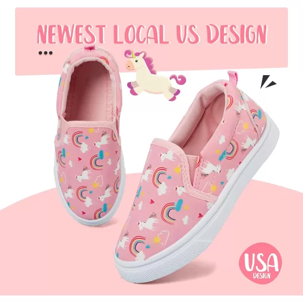 K KomForme Toddler Girls &amp; Boys Slip On Canvas Sneakers Moccasins Kids Tennis Shoes